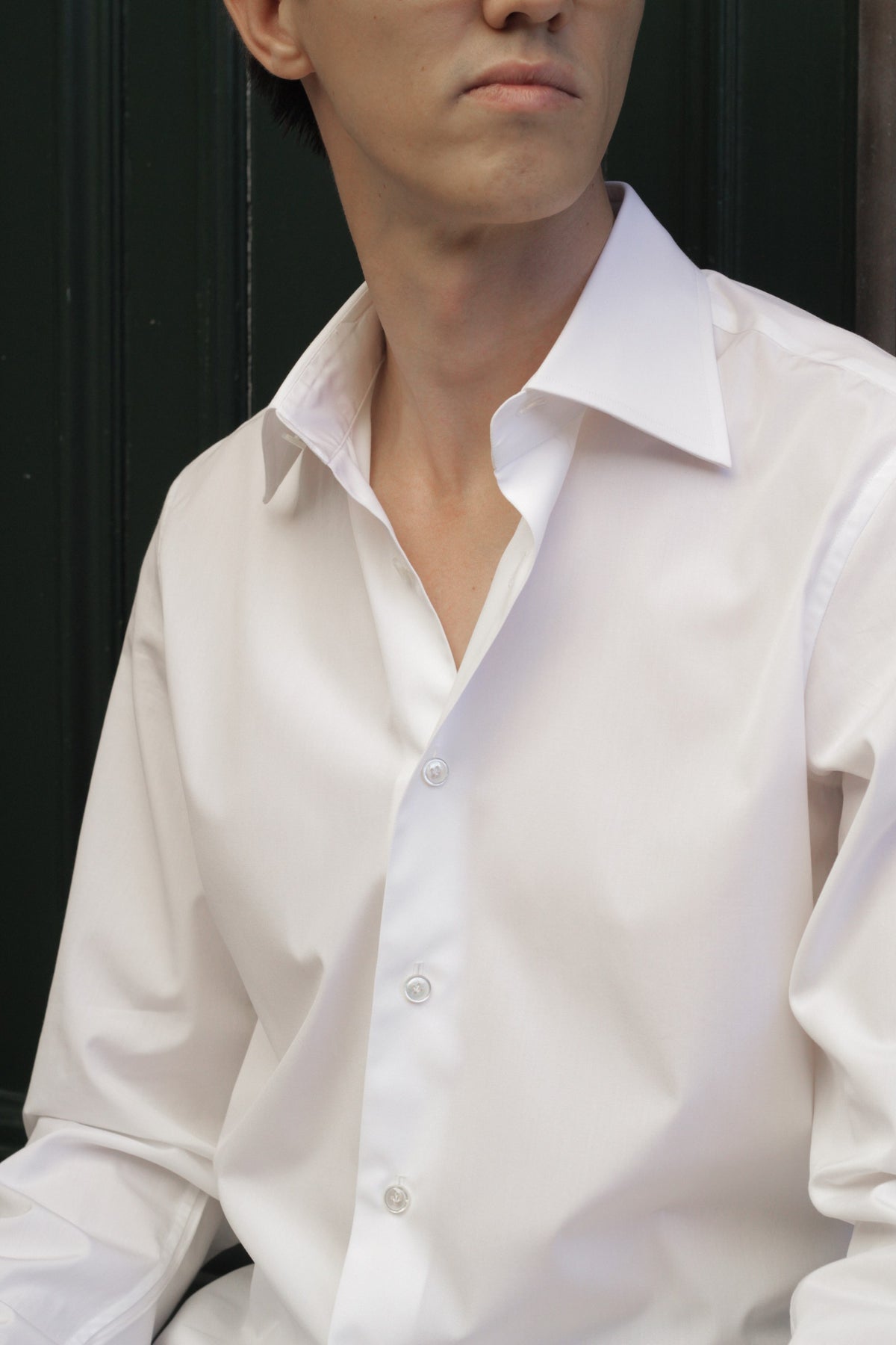 The Percorso shirt in Carrara white